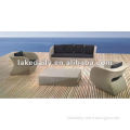 outdoor rattan chair and table